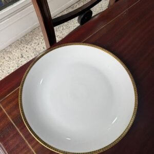 Fuente redonda porcelana verbano con oro