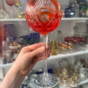 Copon de cristal súper tallado rubi anaranjado