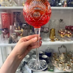 Copon de cristal súper tallado rubi anaranjado