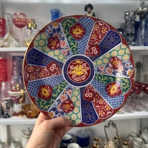 Plato o masitero porcelana tsuji pintado a mano con oro