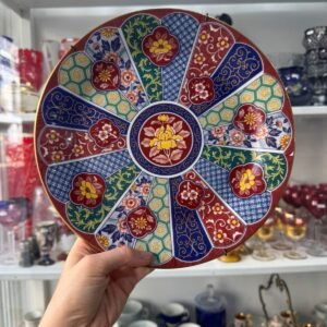 Plato o masitero porcelana tsuji pintado a mano con oro