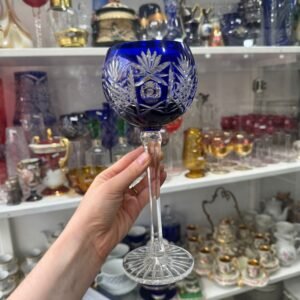 Copon de cristal súper tallado azul