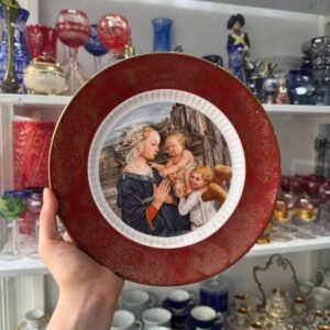 Plato porcelana tsuji pintado a mano con oro