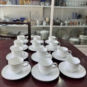 Juego de 12 dúos de café porcelana tsuji