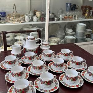 Juego de té porcelana tsuji completo para 12 personas 70´S