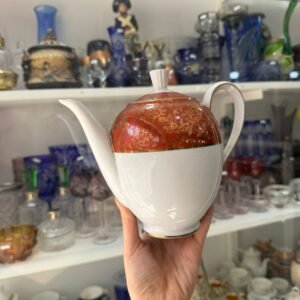 Cafetera porcelana tsuji pintada a mano con oro