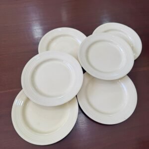 Juego de 6 platos de postre ingleses CROWN DUCAL