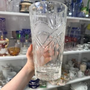 Florero cristal súper tallado