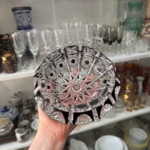 Cenicero de cristal súper tallado europeo
