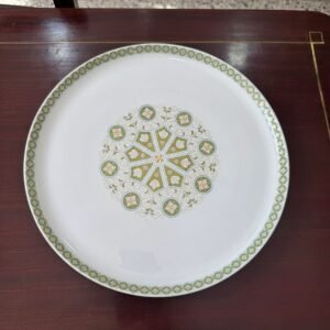 Fuente redonda o plato de torta porcelana verbano