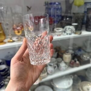 Set de 5 vasos de cristal súper tallados