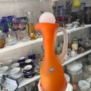 Botellón o jarra de opalina naranja