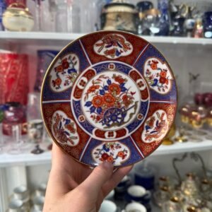 Plato porcelana tsuji pintado a mano con oro