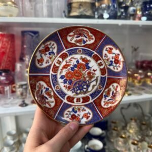 Plato porcelana tsuji pintado a mano con oro