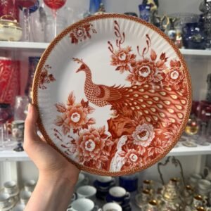 Plato porcelana tsuji pintado a mano con oro