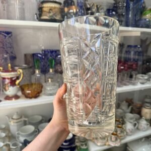 Florero de cristal súper tallado