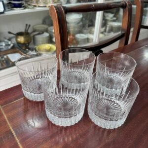 Set de 5 vasos de whisky cristal súper tallado