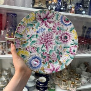 Plato porcelana oriental pintado a mano