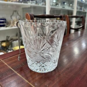 Hielera de cristal súper tallado con pinza