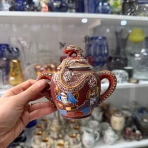 Azucarera porcelana satsuma pintada mano con oro