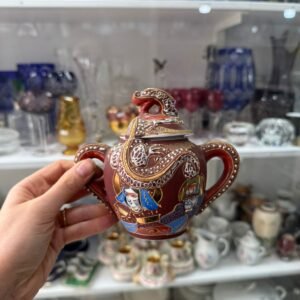 Azucarera porcelana satsuma pintada mano con oro