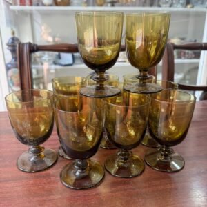 Juego de 12 copas para vino de cristal RETRO