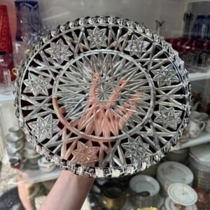 Centro de mesa de cristal súper tallado rubi
