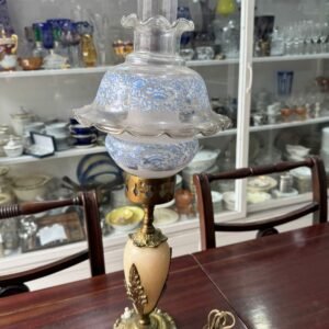 Lámpara de alabastro y bronce