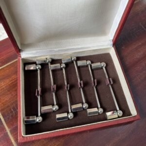 Juego de 6 apoya cubiertos platería