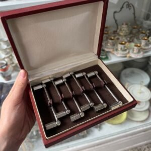 Juego de 6 apoya cubiertos platería