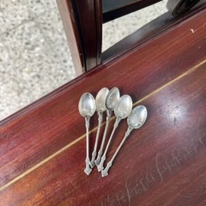 Set de 5 cucharas de café plata 800