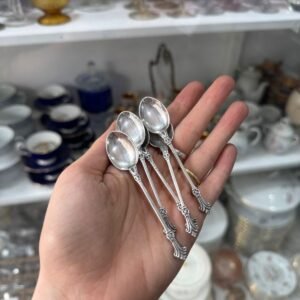 Set de 5 cucharas de café plata 800