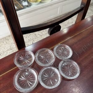 Juego de 6 saleros de cristal tallado