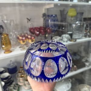 Cenicero cristal súper tallado azul