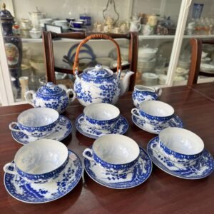 Juego de té porcelana oriental para 6 personas