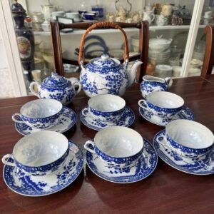 Juego de té porcelana oriental para 6 personas