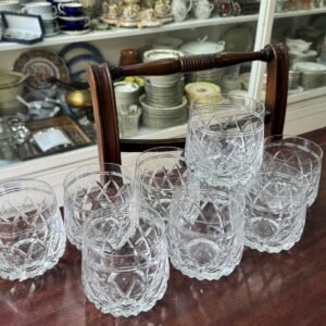 Juego de 10 vasos de cristal súper tallado