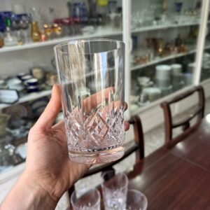 Set de 4 vasos altos de cristal súper tallado
