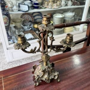 Candelabro 3 velas de bronce