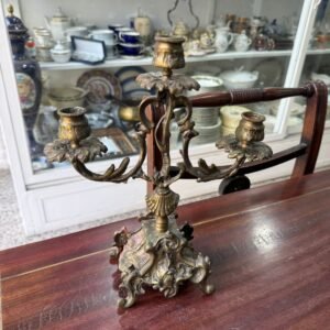 Candelabro 3 velas de bronce
