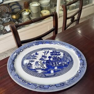 Fuente oval inglesa grande WILLOW muy antigua