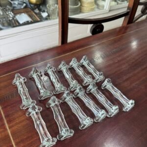 Juego de 12 porta cubiertos de vidrio