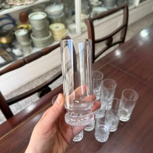 Juego de 12 vasos de cristal
