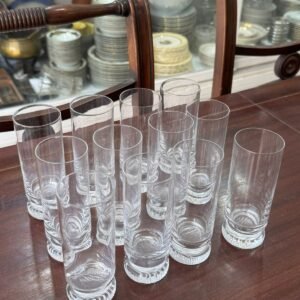 Juego de 12 vasos de cristal