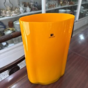 Florero de cristal de murano veneciano naranja CARLO MORETTI