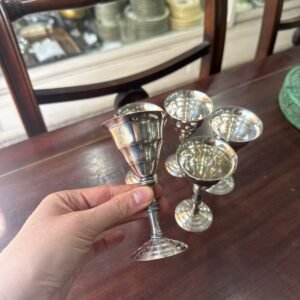 Set de 5 copas platería licor