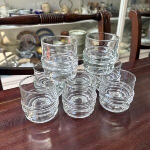 Juego de 8 vasos de vidrio de diseño ideales para el café