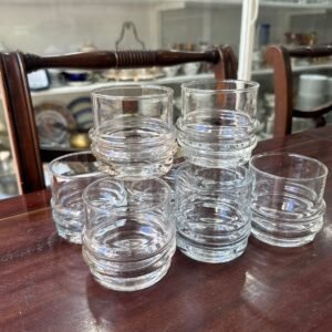 Juego de 8 vasos de vidrio de diseño ideales para el café