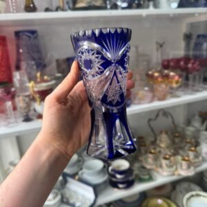 Florero de cristal súper tallado violetero