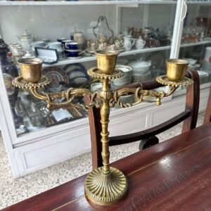Candelabros 3 velas de bronce
